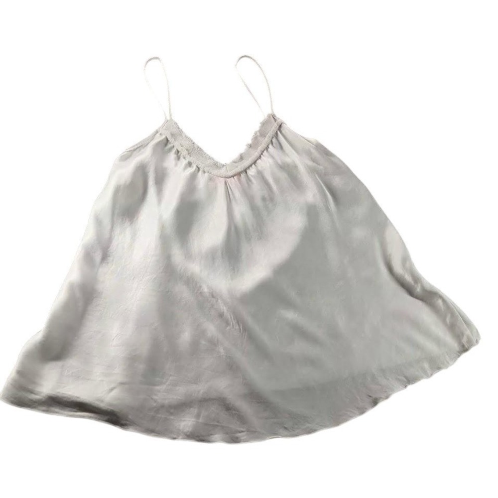 Monday Afternoon Camisole Tank Womens One Size White Satin Made Italy Viscose - Picture 1 of 7